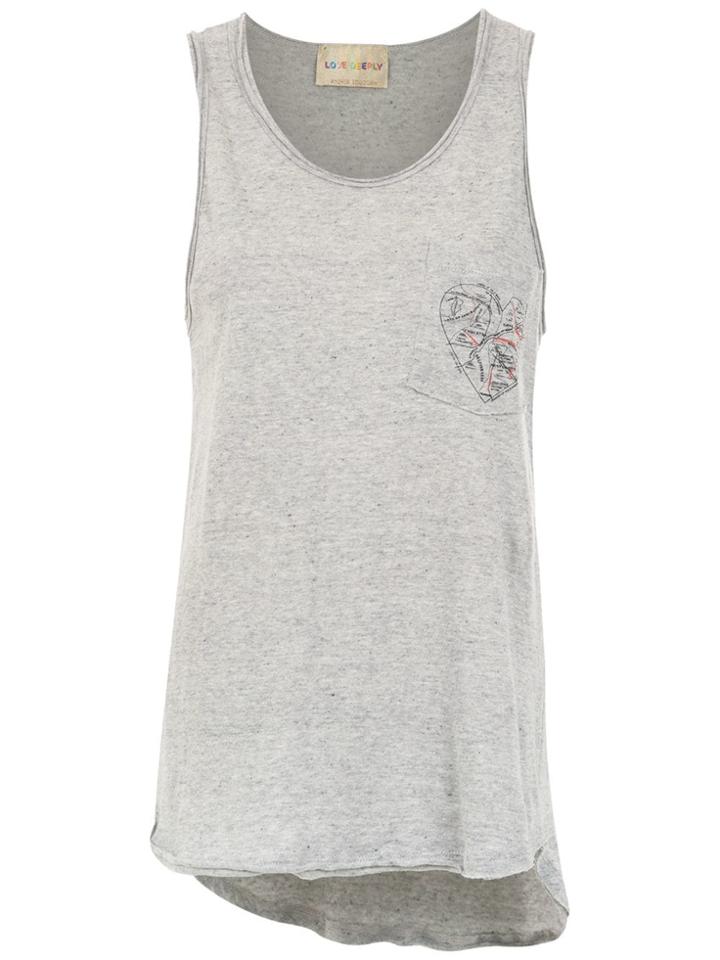 Andrea Bogosian Tank With Front Pocket - Grey