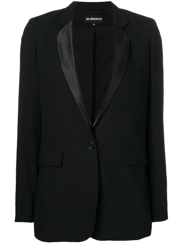 Ann Demeulemeester Narrow Lapels Blazer - Black