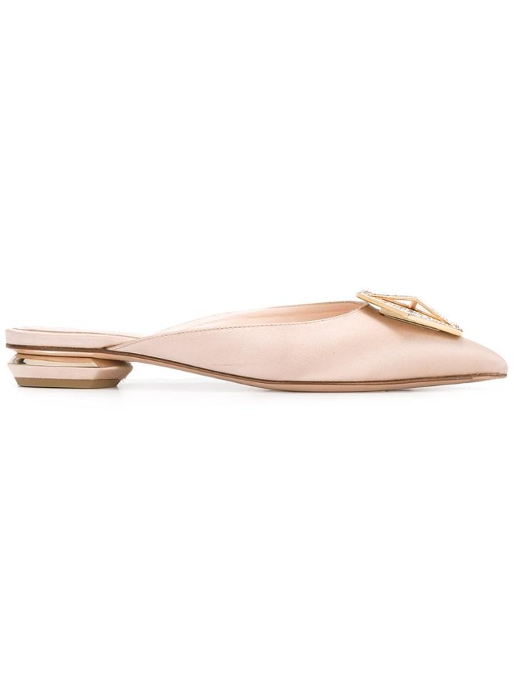 Nicholas Kirkwood Jewel Eden Mules - Nude & Neutrals