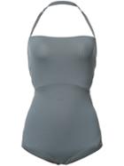 Malia Mills Bandeau Swimsuit, Women's, Size: 6, Grey, Nylon/spandex/elastane
