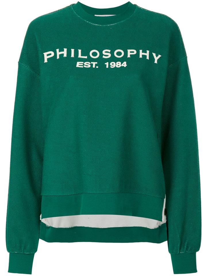 Philosophy Di Lorenzo Serafini Logo Print Sweatshirt - Green