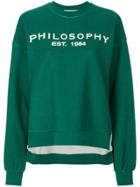 Philosophy Di Lorenzo Serafini Logo Print Sweatshirt - Green