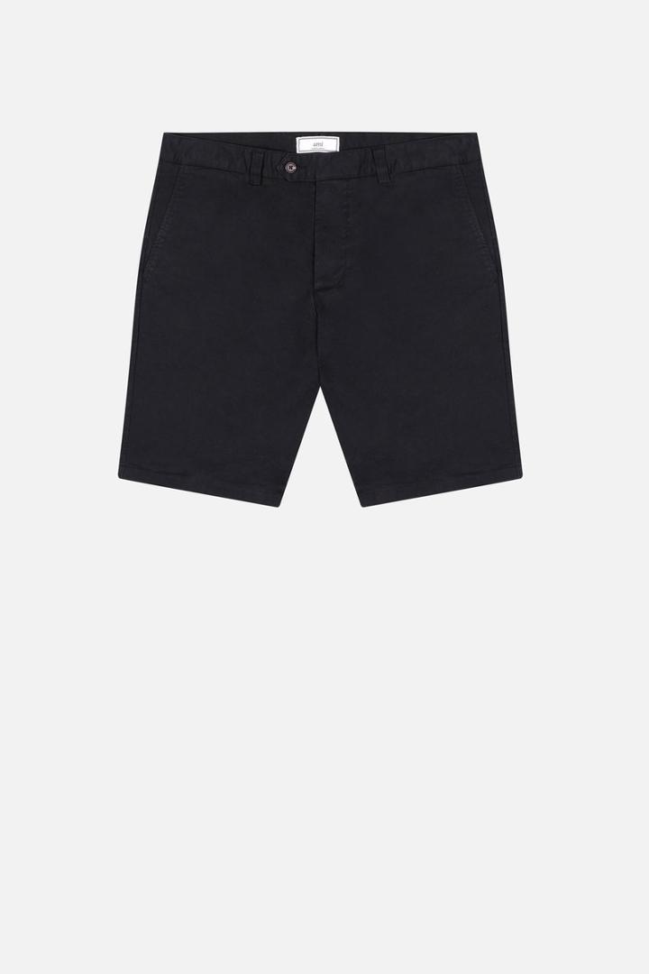 Ami Alexandre Mattiussi Bermuda Shorts, Men's, Size: Medium, Black, Cotton/spandex/elastane