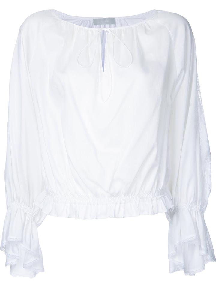 Estnation - Peasant Blouse - Women - Cotton - 36, White, Cotton