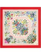Gucci Silk Scarf With Floral Print - White