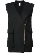 Thomas Wylde Large Pocketed Sleeveless Jacket - Black
