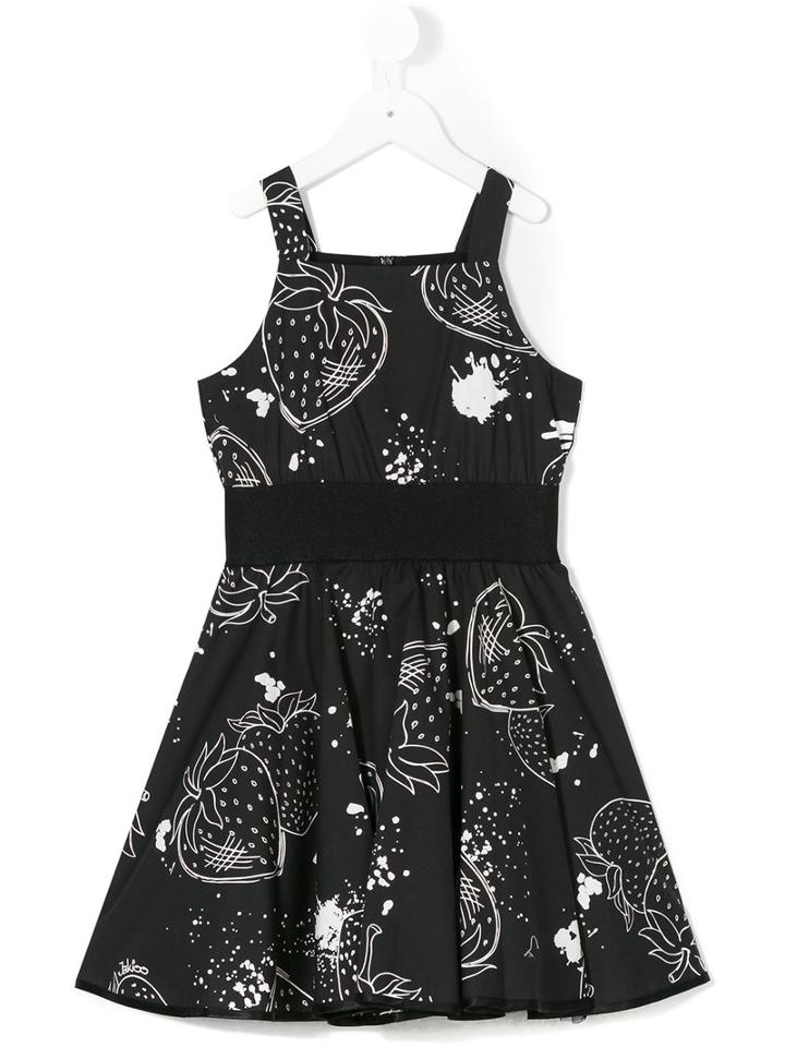 Monnalisa Jakioo - Strawberry Dress - Kids - Cotton/polyamide - 7 Yrs, Blue