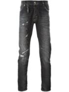 Philipp Plein 'super Straight Cut' Jeans, Men's, Size: 36, Black, Cotton/spandex/elastane/polyester