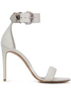 Alexander Mcqueen Medieval Buckle Sandals - White
