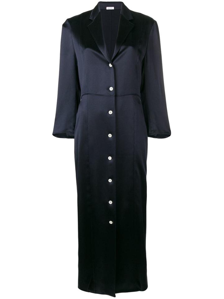 Thom Browne Seamed Satin Corset Dress - Blue