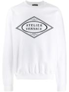 Versace Printed Logo Sweatshirt - White