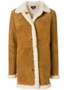 A.p.c. Shearling Coat - Brown