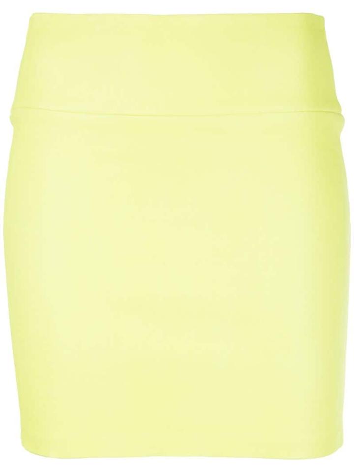 Sprwmn Fitted Mini Skirt - Yellow