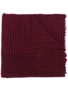 Faliero Sarti Jacquard Stripe Scarf - Red