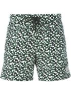 Moncler Patterned Logo Swim Shorts, Men's, Size: Xxl, Black, Polyamide/polyester