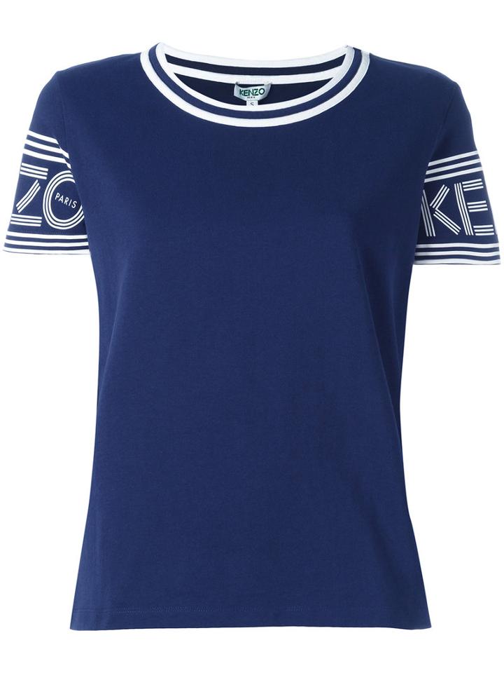 Kenzo Round Neck T-shirt, Women's, Size: Xs, Blue, Cotton