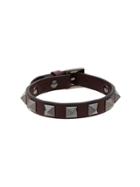 Valentino Burgundy Rockstud Bracelet - Red