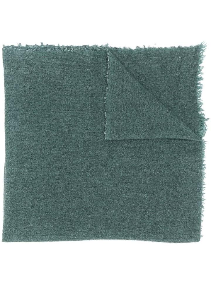 Faliero Sarti Plain Long Scarf - Green