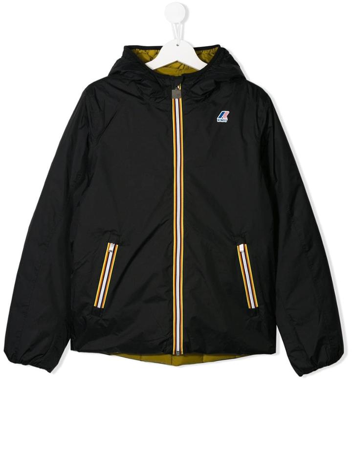 K Way Kids Teen Jacques Reversible Jacket - Black