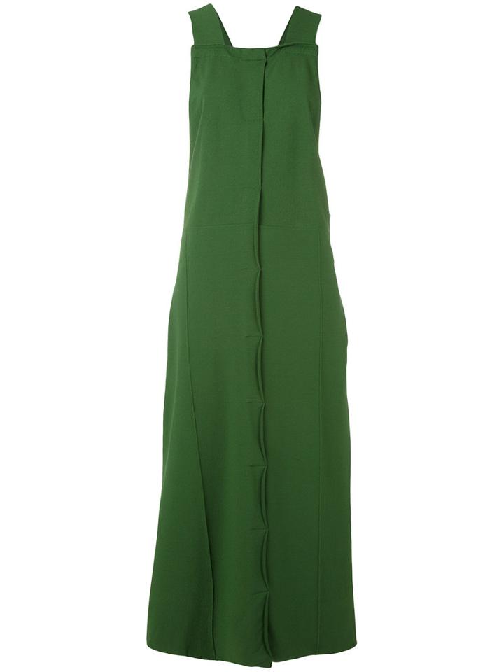 Boboutic - Buttoned Midi Dress - Women - Polyester/viscose - S, Green, Polyester/viscose