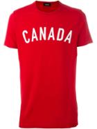 Dsquared2 Canada Print T-shirt, Men's, Size: Xl, Red, Cotton