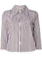 Marni Striped Button Shirt - Brown