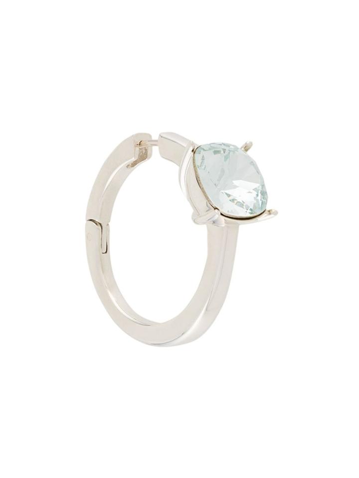 Ambush Crystal Hoop Earrings - Silver