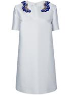 Stella Mccartney Embellished Shoulder Shift Dress - Blue