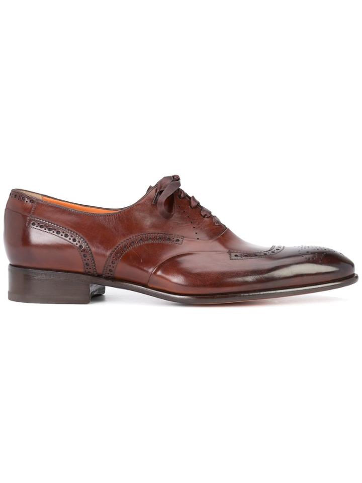 Santoni Enrico Brogues - Brown