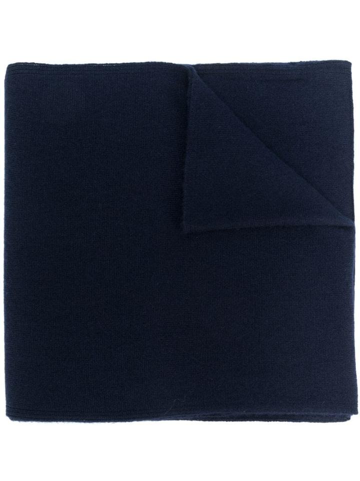 Lamberto Losani Soft Knit Scarf - Blue