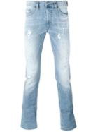 Diesel Distressed Slim Fit Jeans, Men's, Size: 36, Blue, Cotton/spandex/elastane
