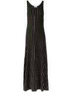 Amir Slama Striped Long Dress - Black