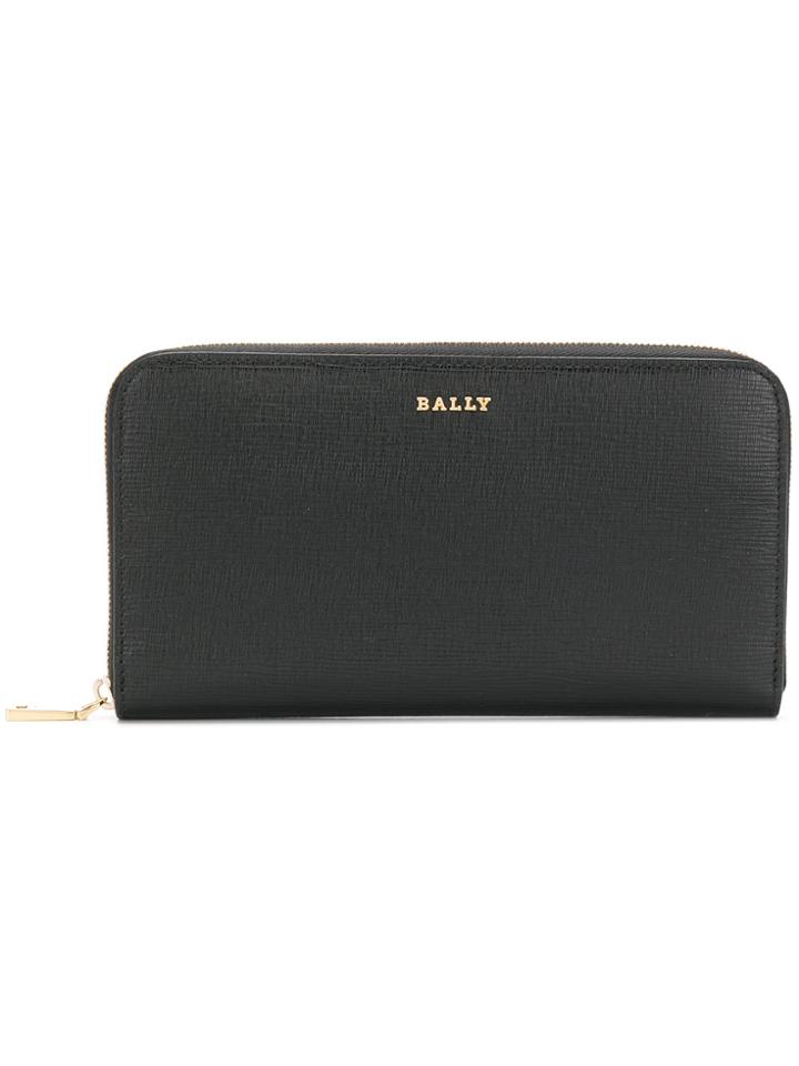 Bally Zip Around Logo Wallet - Black
