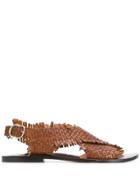 Strategia Woven Sandals - Brown