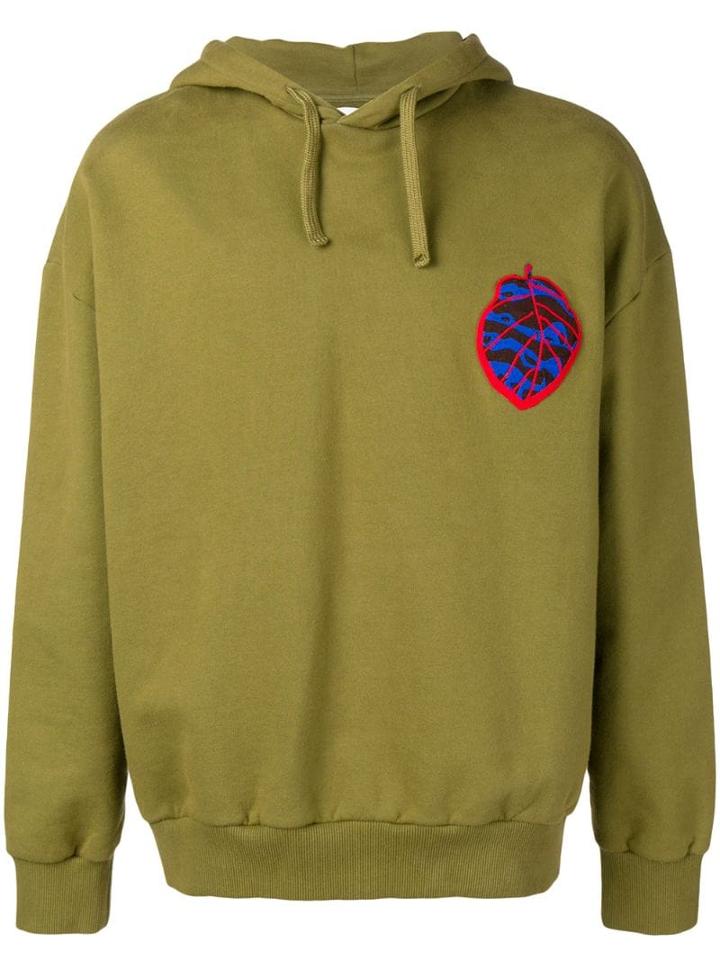 Henrik Vibskov Leaf Print Hoodie - Green