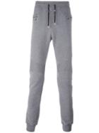 Balmain Biker Track Pants, Men's, Size: Xs, Grey, Cotton