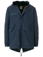 Mr & Mrs Italy Fur Lined Midi Parka - Blue