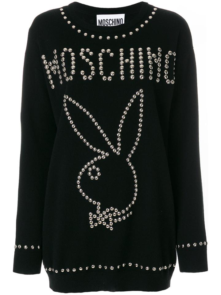 Moschino Playboy Studded Sweater - Black