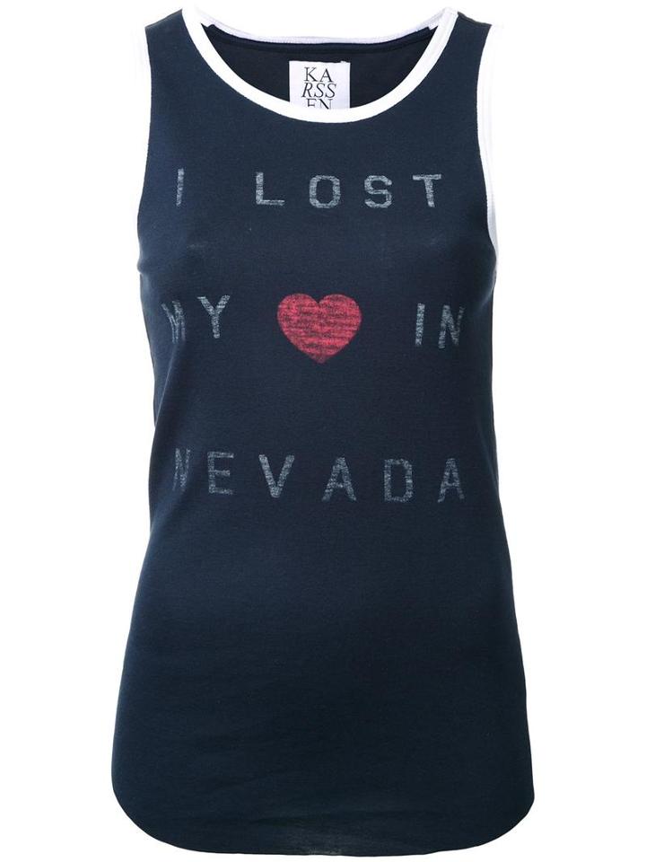 Zoe Karssen 'nevada' Tank Top, Women's, Size: Large, Blue, Cotton/modal