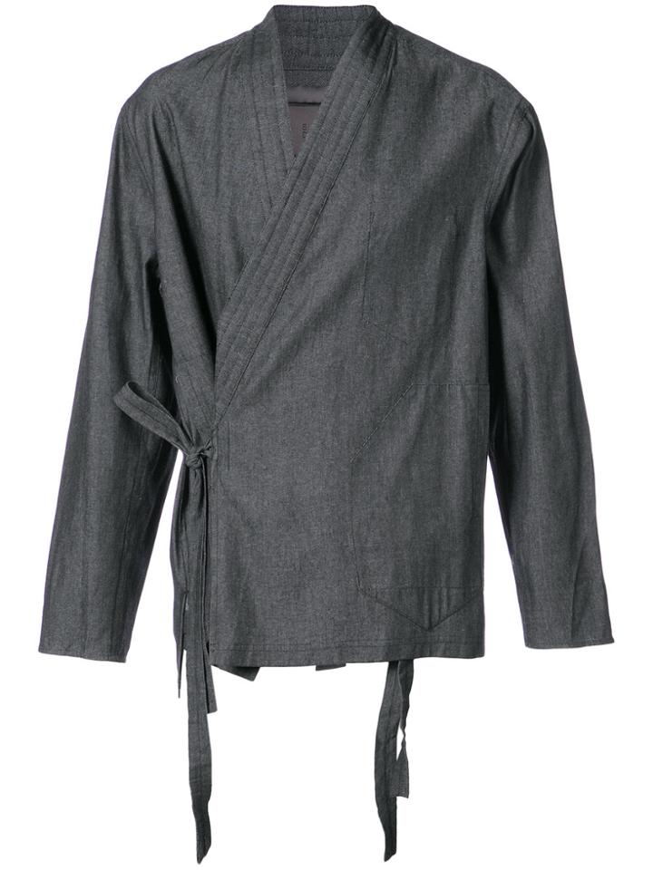 Siki Im Kimono Wrap Shirt - Black