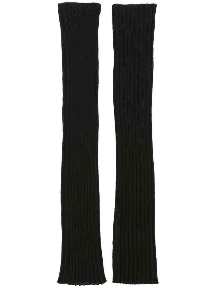 Rick Owens Knit Arm Warmers, Women's, Black, Cotton