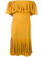 Jean Louis Scherrer Vintage Off The Shoulder Dress - Yellow & Orange