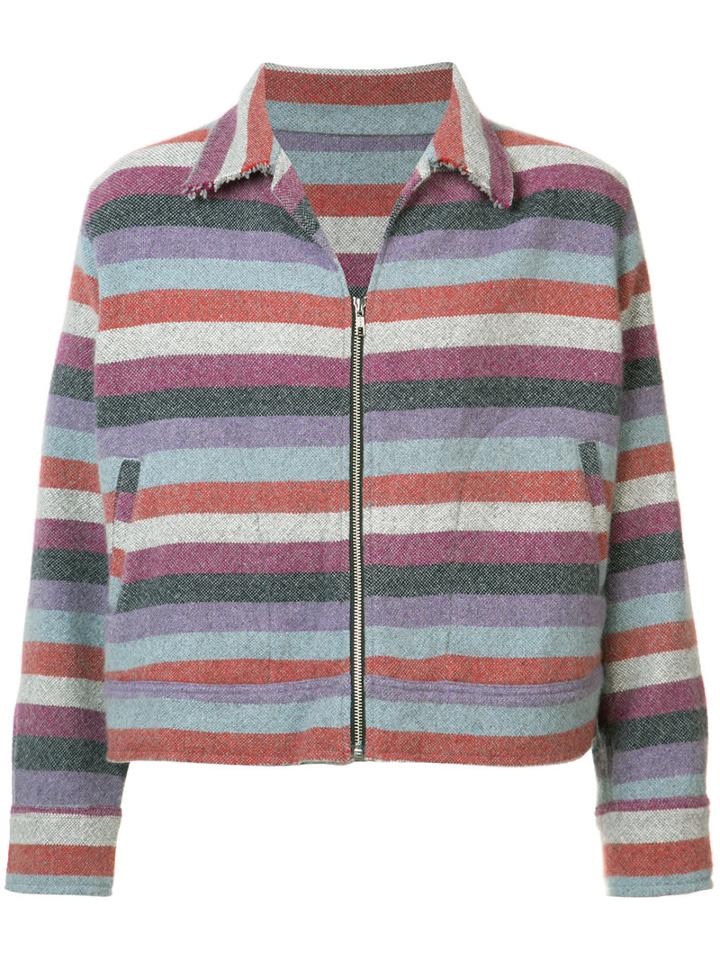 The Elder Statesman Striped Jacket, Men's, Size: Medium, Cashmere
