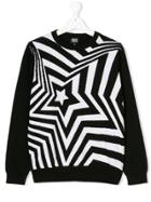 Armani Junior Star Design Sweater - Black