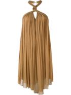 Jay Ahr Rope Detail Halterneck Dress, Women's, Size: 34, Nude/neutrals, Silk/nylon