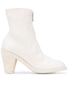 Guidi Front Zipped Boots - White