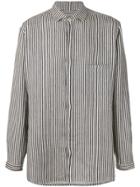 Yohji Yamamoto Woven Stripe Shirt - Grey