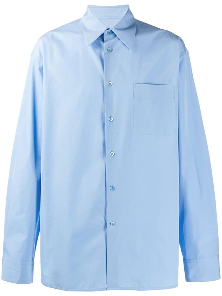 Marni Rear Print Shirt - Blue