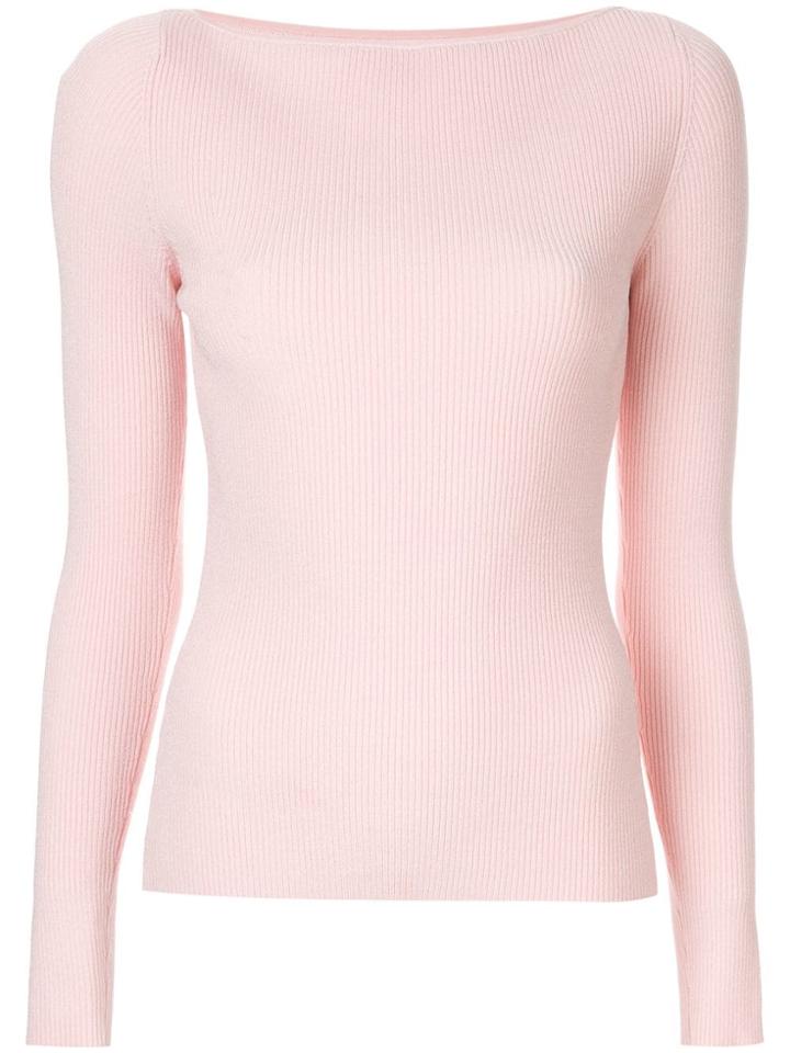 Dion Lee Shadow Ribbed Knit Top - Pink