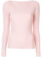 Dion Lee Shadow Ribbed Knit Top - Pink